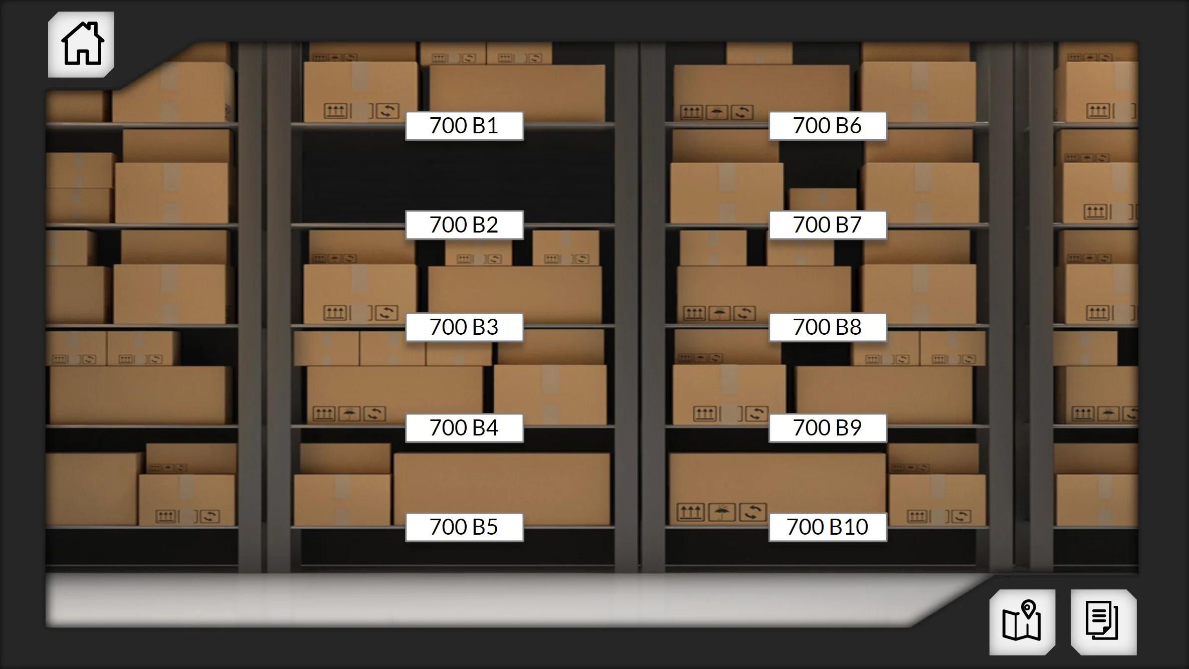 Inventory shelves