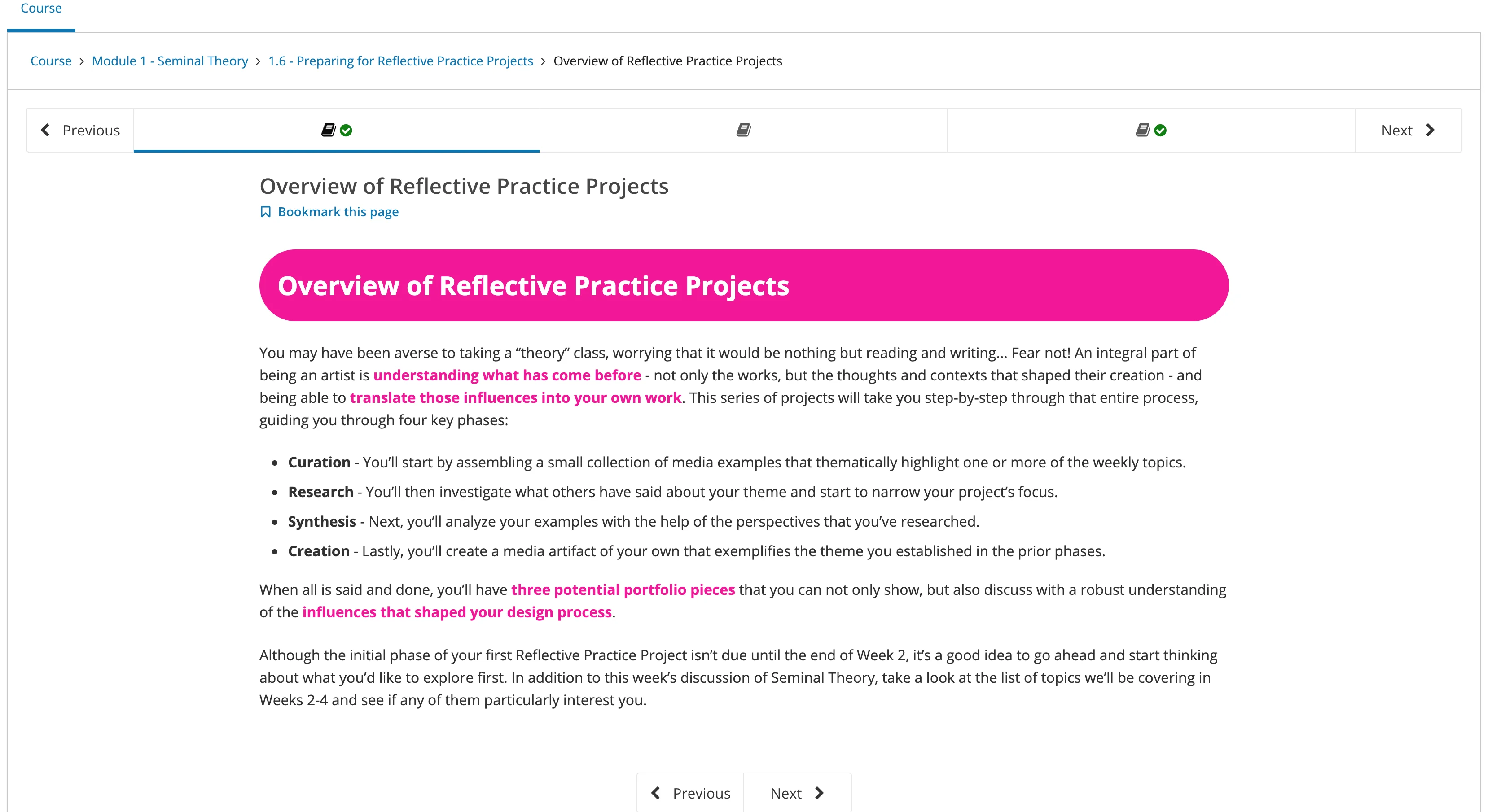 Organizational Behavior course screen
